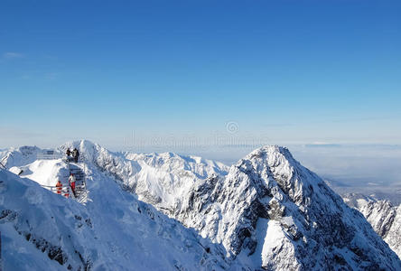 极端 美丽的 天际线 高峰 独家 全景图 滑雪 天文台 石头