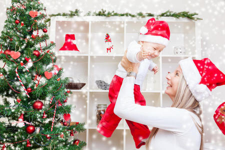 假日 圣诞老人 惊喜 团结 帽子 起源 母亲 家庭 婴儿