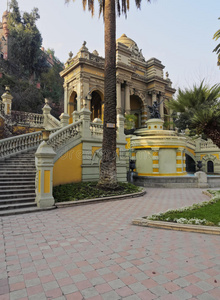 小山 海王星酒店 城市 智利 拉丁语 喷泉 日光 公园 美国