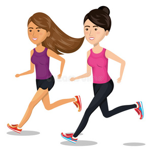 人类 女孩 健身 比赛 运动型 运行 跑步 女人 马拉松赛跑