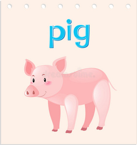 带有猪字和图片的闪存卡照片