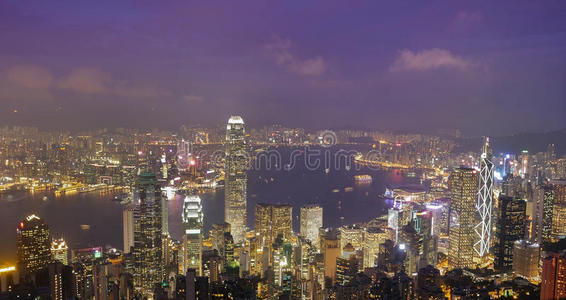 香港城市的天际线
