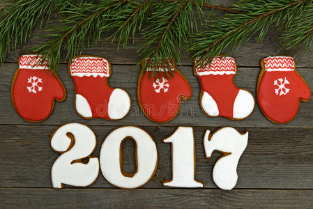 2017年新年，圣诞自制姜饼
