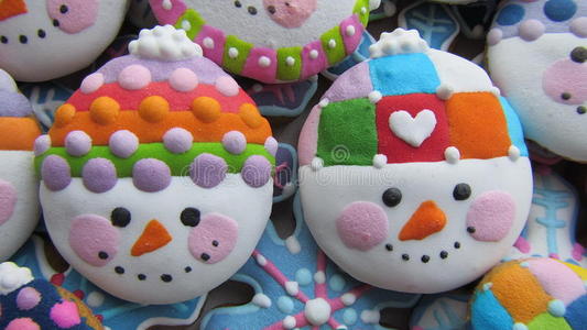 圣诞饼干，雪人形状