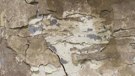 油漆 古老的 灰泥 外观 纹理 咕哝 特写镜头 裂纹 摧毁