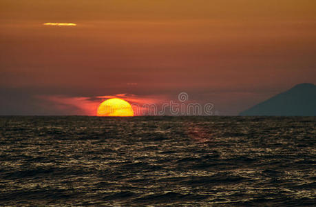 科孚岛的日落