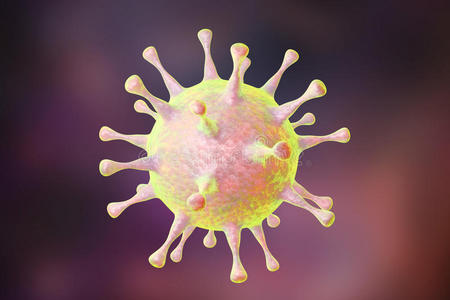 腺病毒插画-腺病毒手绘-腺病毒卡通图-摄图新视界