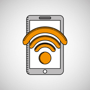 绘制手机wifi互联网照片