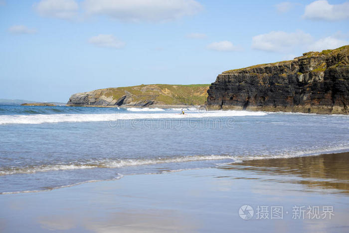 独木舟 天堂 自然 海滩 海洋 美丽的 皮艇 大西洋 爱尔兰