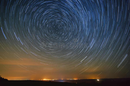 星星 城市 天体摄影 明星 自然 森林 围绕 宇宙 运动