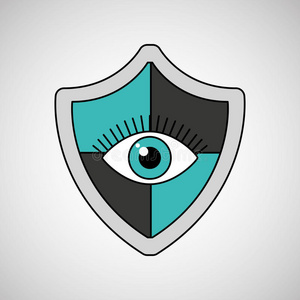 和面容面具符号使隔离棕榈保护眼睛美丽的人工手保护眼睛吩咐标志安全