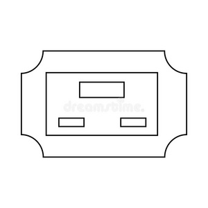 电影票图标，轮廓风格