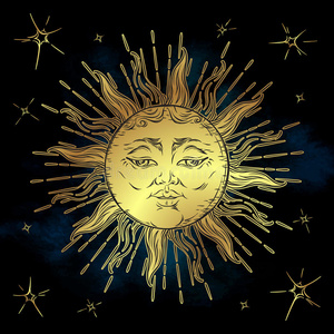 星盘太阳标志图片