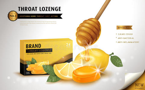 商业 柠檬 蜂蜜 细菌 商店 海报 流感 广告 产品 甜的