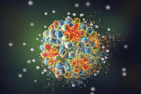 纳米银离子银纳米粒子对乙型肝炎病毒的破坏照片