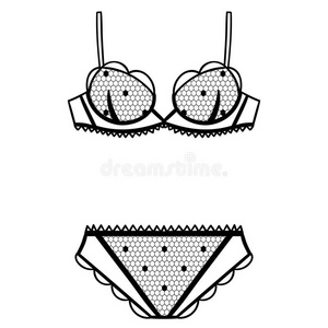 马克艺术内衣壁纸设计.图案手绘插图.胸罩和内裤乱画.