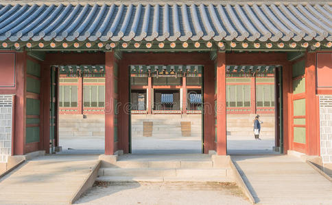 韩国首尔市德松宫美丽的建筑