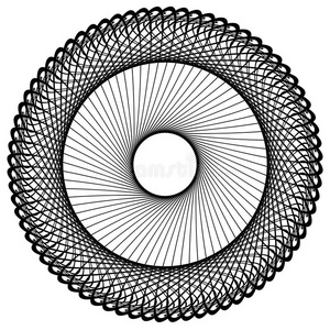 抽象圆形元素，径向线形状。 几何元素
