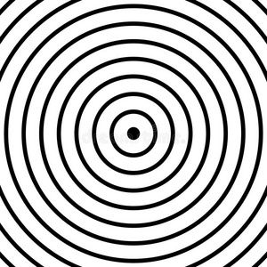 几何同心同心圆图案. 抽象单色几何插图.照片