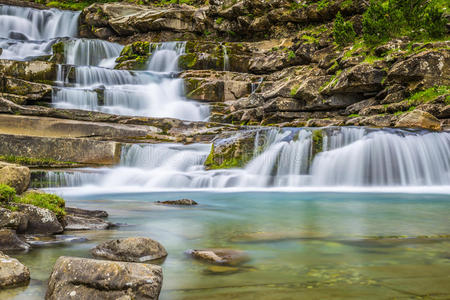 格拉达斯德索索。 西班牙国家公园的瀑布