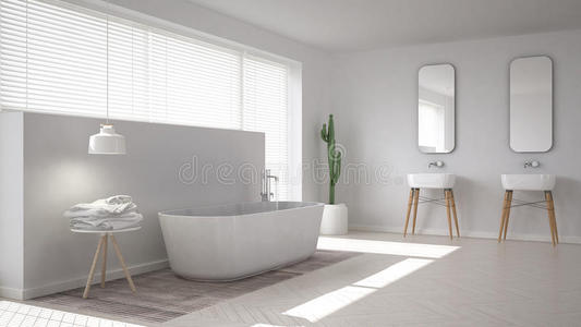 流行的 极简主义 浴室 阁楼 奢侈 水龙头 米色 卫生 镜子
