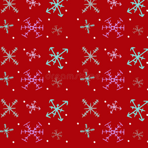 圣诞图案背景。 冬季设计。 矢量插图