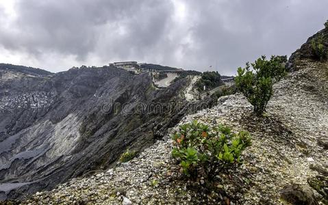 薄雾 美女 自然 危险的 火山口 亚洲 矿物 框架 云景