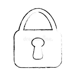 安全 签名 接近 代码 密码 挂锁 偶像 插图 加密 锁孔