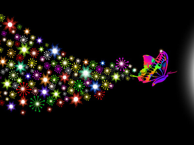 黑底蝴蝶花照片