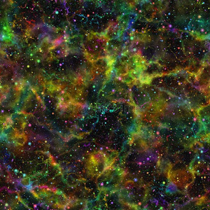 抽象的明亮多彩的宇宙。 多色星云夜空星空。 闪亮的外层空间。 闪闪发光的银河纹理背景。