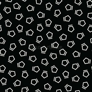 抽象几何图形黑白装饰艺术孟菲斯时尚五角大楼图案