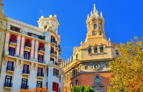 西班牙巴伦西亚中心美丽的建筑