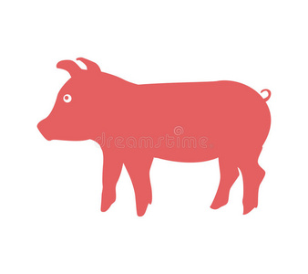 屠宰 可爱的 自然 动物 食物 形象 素描 农场 偶像 猪肉