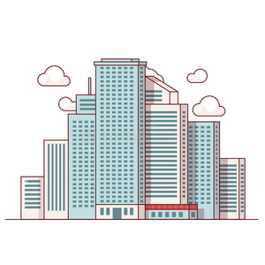 高楼插图图片-高楼插图素材-高楼插图插画-摄图新视界