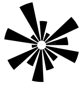 径向圆形状. 抽象插图照片