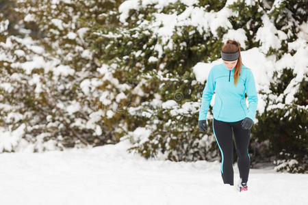 乐趣 冬天 寒冷的 享受 锻炼 慢跑 装备 练习 冬日 紧身裤