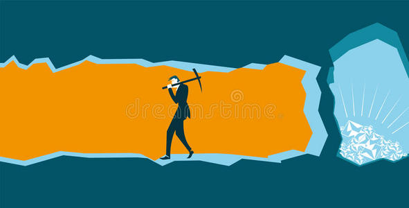 挖钻石商人在拿到钱和钻石之前就放弃了照片