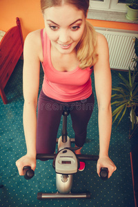 耐力 女孩 娱乐 适合 训练 锻炼 自行车 损失 幸福 健身