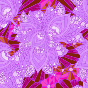 花背景装饰涂鸦图案紫色