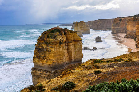 岩石 澳大利亚 自然 悬崖 地标 海滨 沿海 海的 使徒
