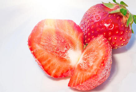 甜的 太阳 营养 怒目而视 美味的 点心 日出 草莓 特写镜头