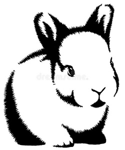 兔子抽象平面构成图图片