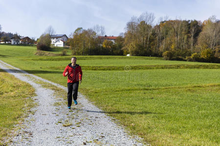 乡村 服装 努力 秋天 活动 幸福 巴伐利亚 森林 领域