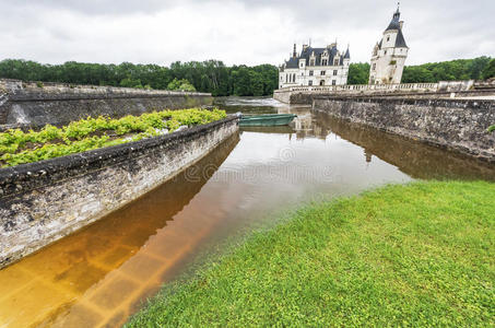 卢瓦尔河 法国 山谷 城堡 旅行 夏天 洪水 旅游业 建筑学