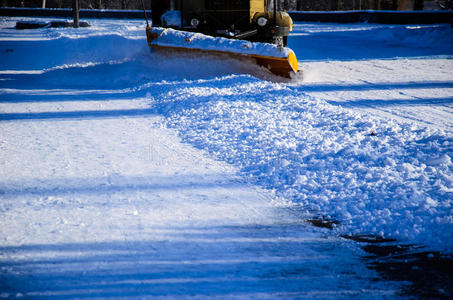 自然 刀片 季节 推土机 汽车 移动 降雪 犁地 打扫 行动