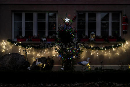 十二月 照亮 花环 诺埃尔 欧洲 装饰品 圣诞节 新的 照明