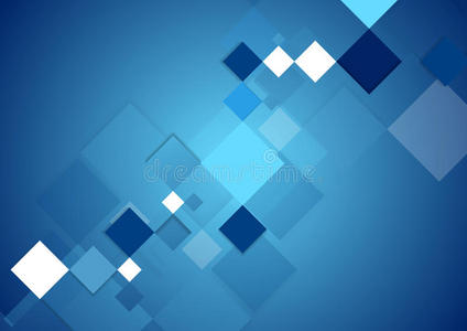 蓝色抽象技术几何数字背景