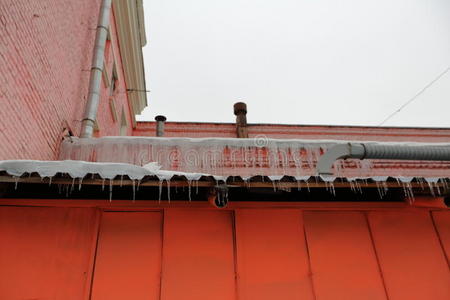 天气 透明的 城市 建筑 冰柱 冬天 晶体 外部 季节 屋顶