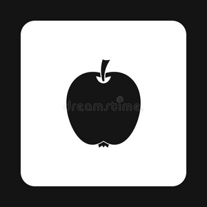 苹果图标，简单的风格
