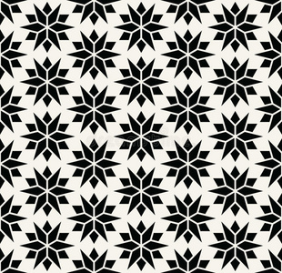 抽象几何黑白装饰艺术枕星图案